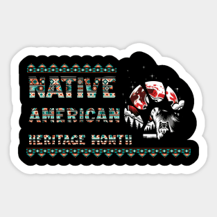 Wolf Native American Heritage Month Indigenous Sticker